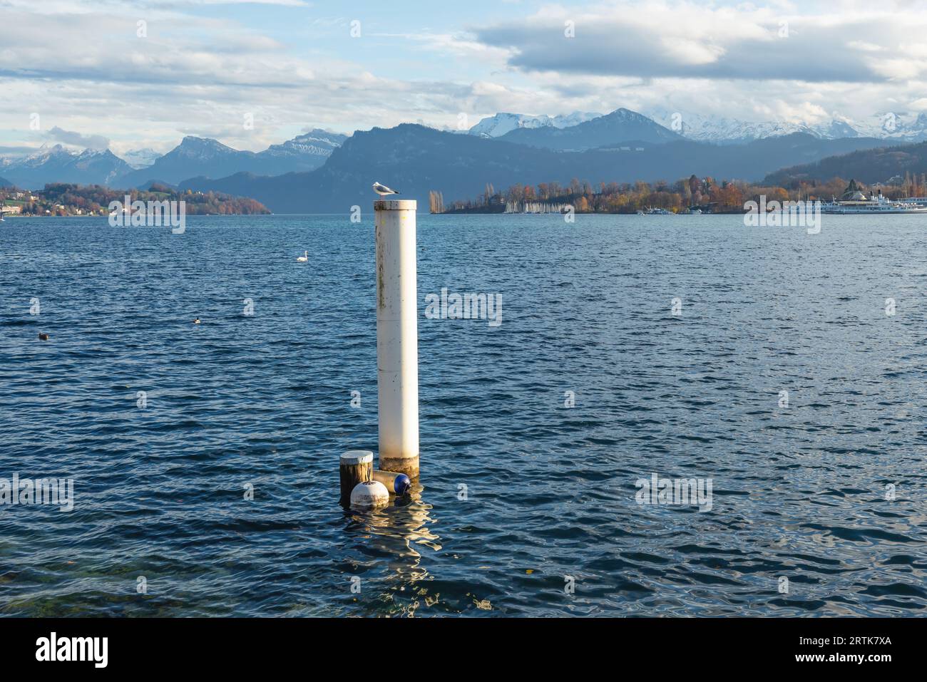 Swiss Alps view with Lake Lucerne - Lucerne, Switzerland Stock Photo
