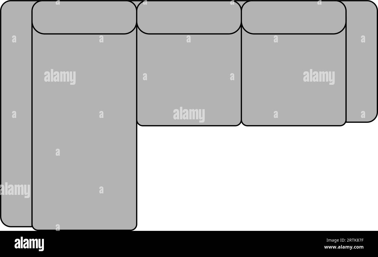Corner sofa Top view vector illustration design Stock Vector Image