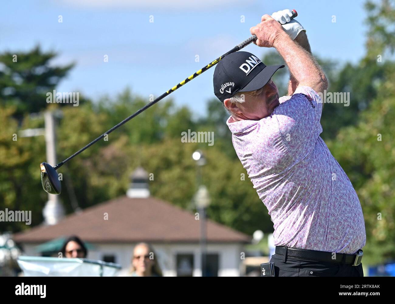 JENNINGS, MO - SEPTEMBER 09: Rod Pampling hits his shot from the #3 tee ...