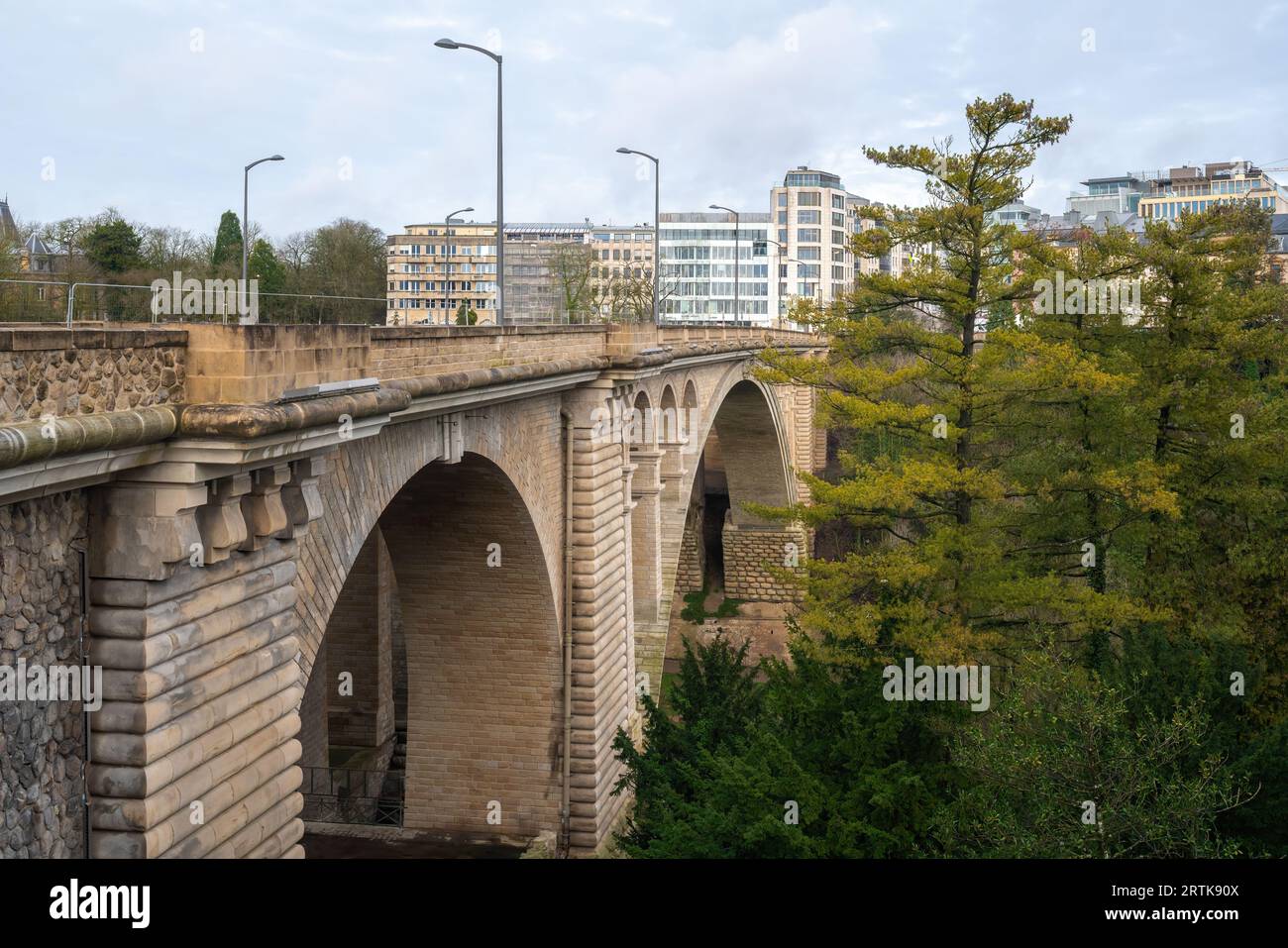 Adolphe Bridge - Luxembourg City, Luxembourg Stock Photo