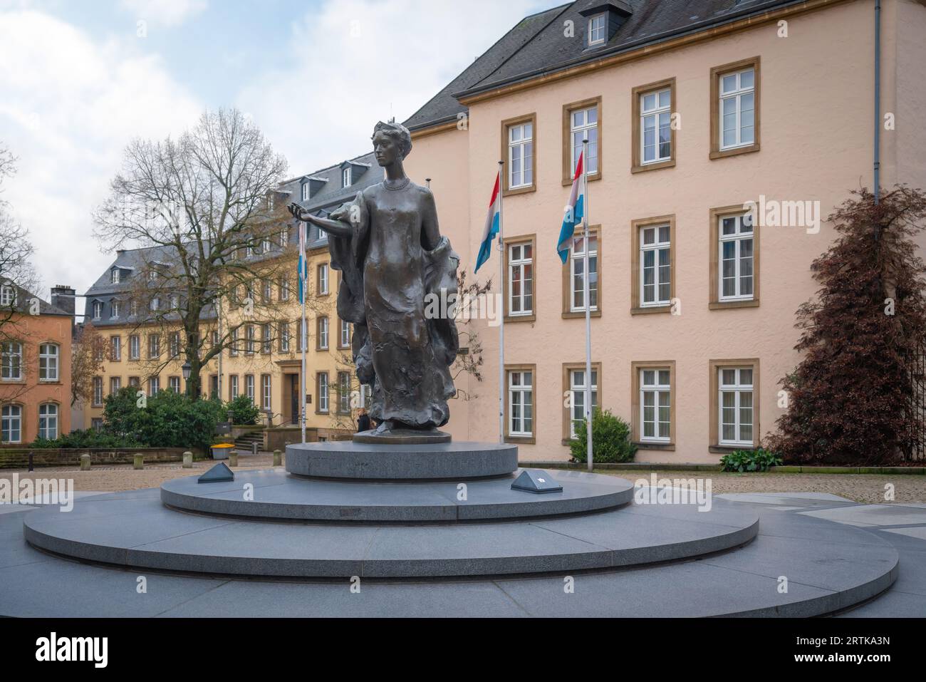 Grand Duchess Charlotte Monument Luxembourg City, Luxembourg Stock