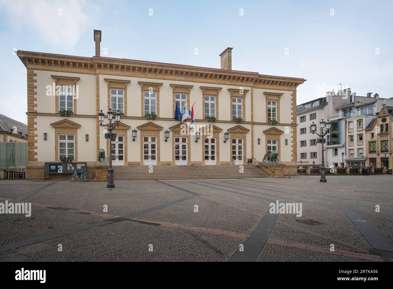 Luxembourg City Hall - Hotel de Ville at Place Guillaume II  Square - Luxembourg City, Luxembourg Stock Photo