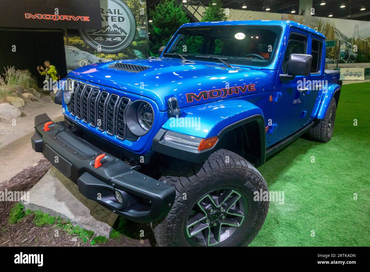 Detroit, Michigan, USA. 13th Sep, 2023. The 2024 Jeep Gladiator Mojave on display at the North American International Auto Show. Credit: Jim West/Alamy Live News Stock Photo