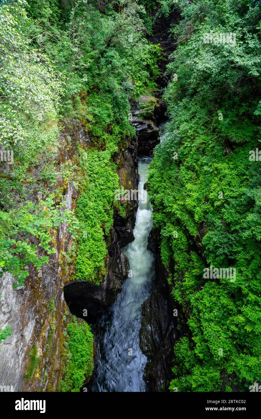 Bordalsgjelet is an incised stream through rock near Vossevangen ...