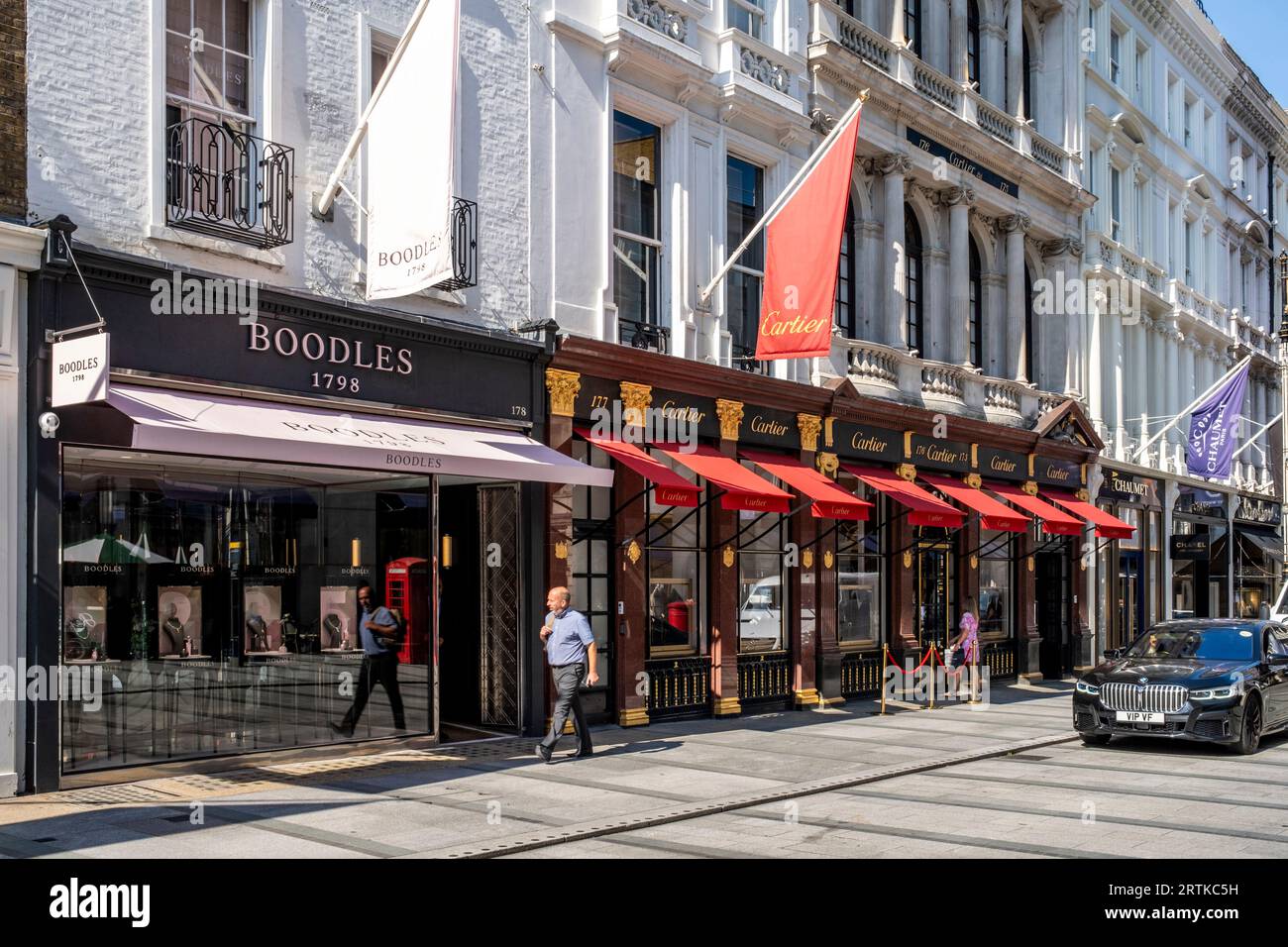 The Cartier and Boodles Jewellery Stores, London, New Bond Street