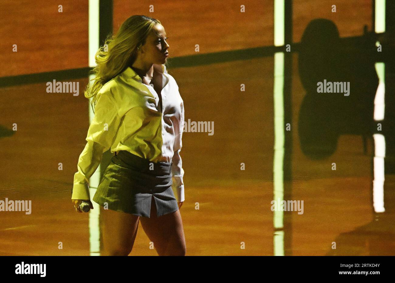 Newark, USA. 12th Sep, 2023. Doja Cat performs onstage during the 2023 MTV Video Music Awards at Prudential Center on September 12, 2023 in Newark, New Jersey. Photo: Jeremy Smith/imageSPACE Credit: Imagespace/Alamy Live News Stock Photo