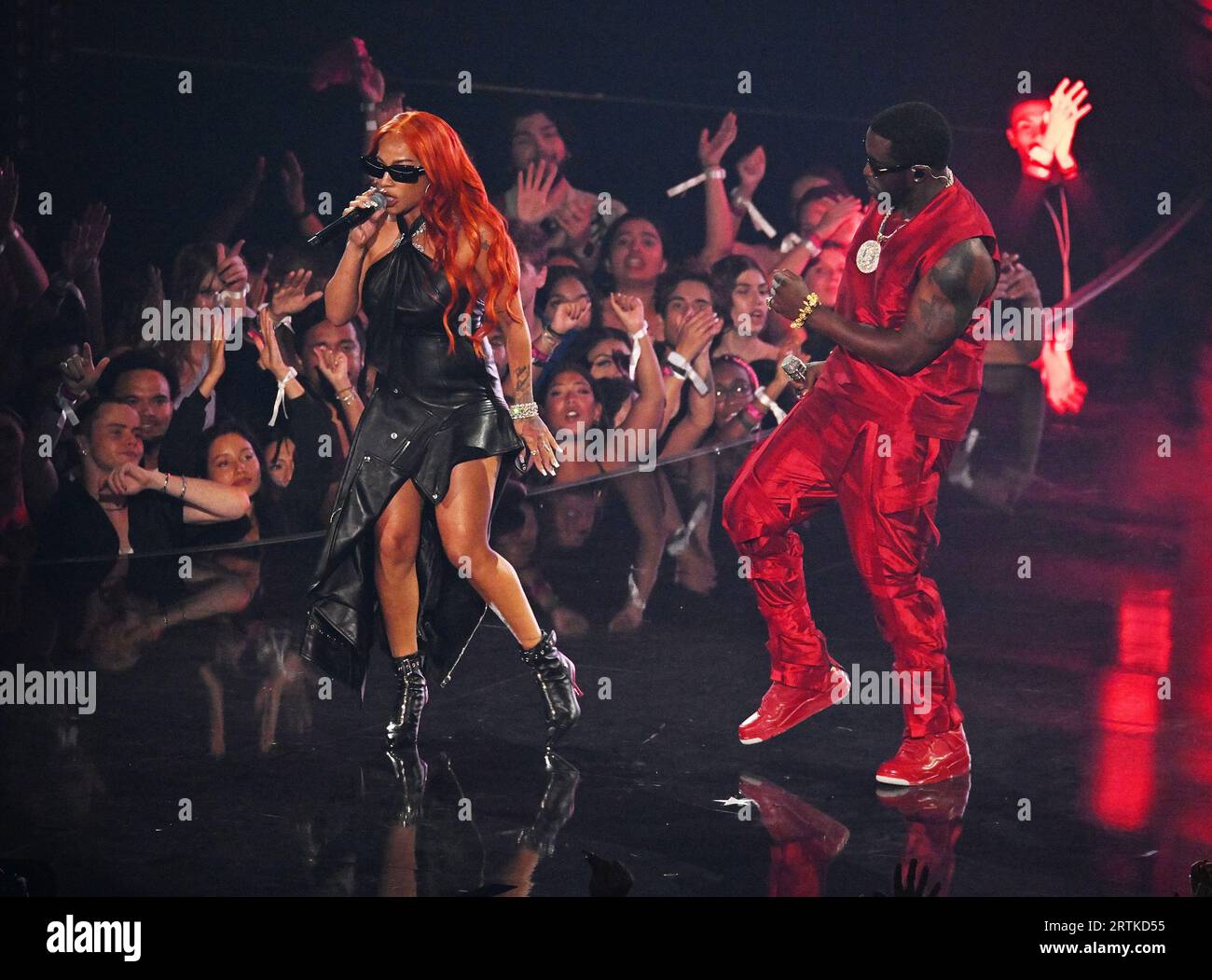 Newark, USA. 12th Sep, 2023. Keyshia Cole, Sean 'Diddy' Combs perform onstage at the 2023 MTV Video Music Awards on September 12, 2023 in Newark, New Jersey. Photo: Jeremy Smith/imageSPACE Credit: Imagespace/Alamy Live News Stock Photo