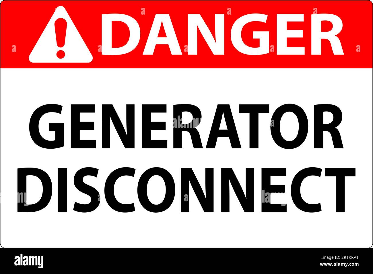 Danger Sign Generator Disconnect Stock Vector Image & Art Alamy