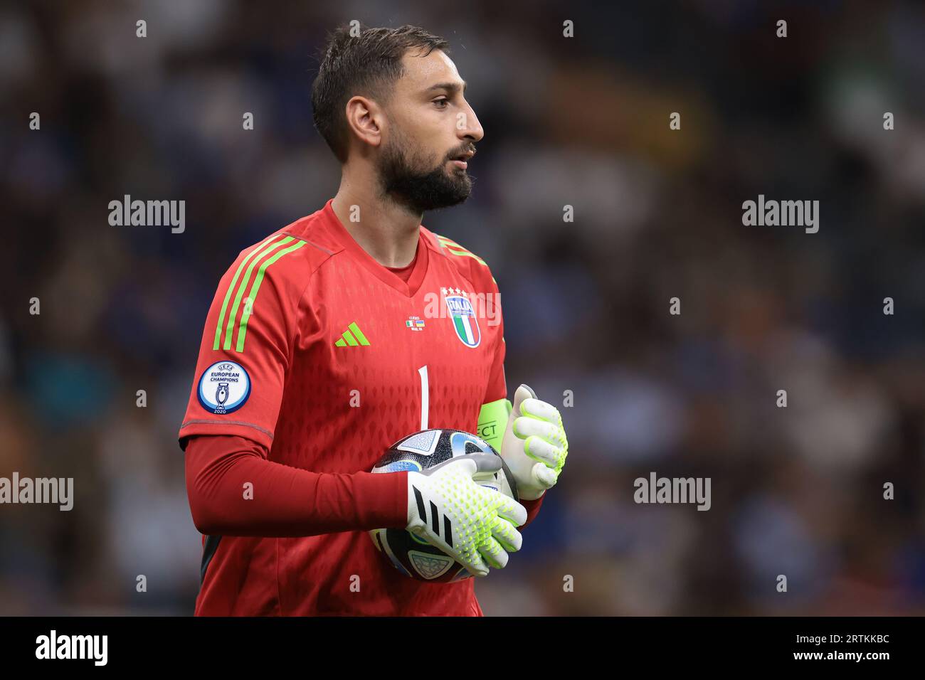 Milan, Italy. 12th Sep, 2023. Gianluigi Donnarumma of Italy looks on during the UEFA EURO 2024 match at Stadio Giuseppe Meazza, Milan. Picture credit should read: Jonathan Moscrop/Sportimage Credit: Sportimage Ltd/Alamy Live News Stock Photo