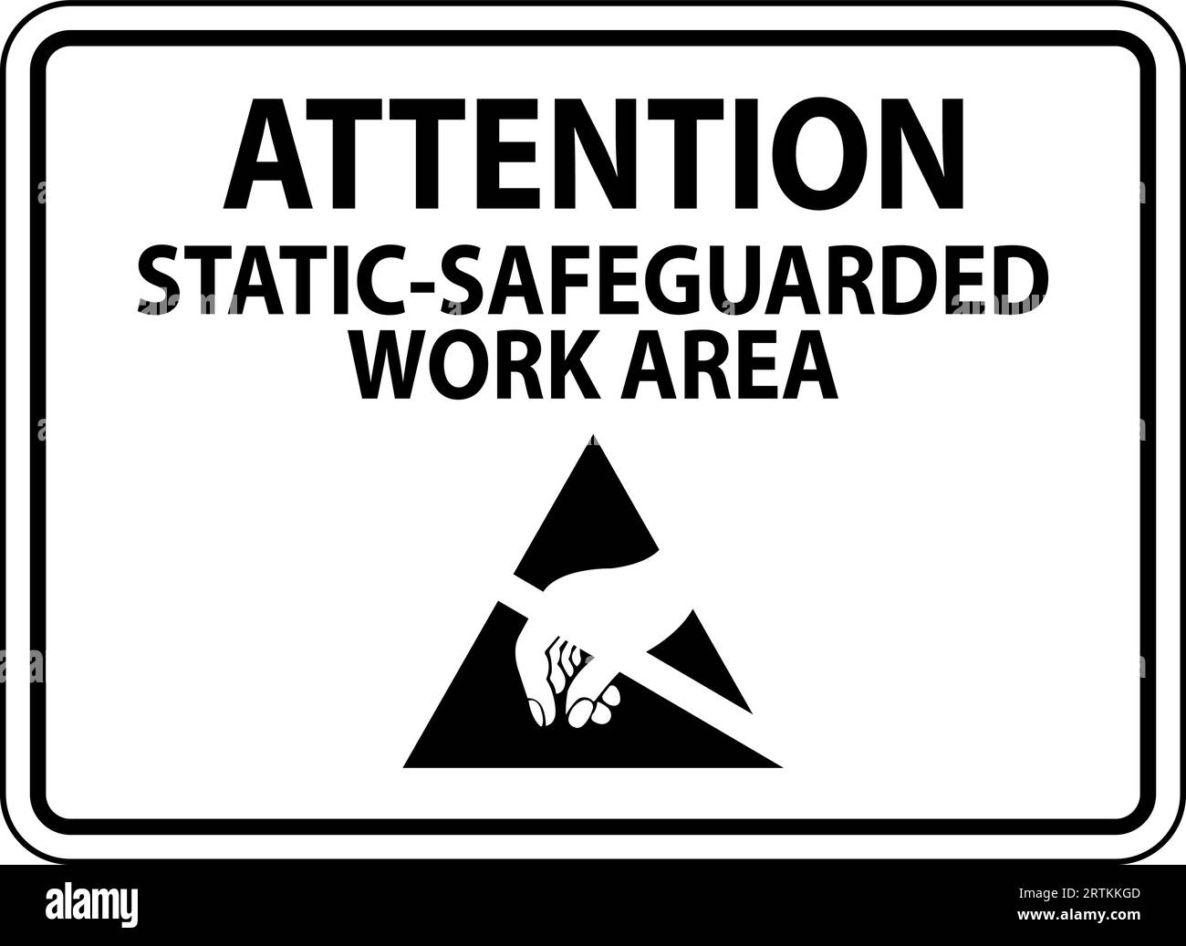 static-warning-sign-attention-static-safeguarded-work-area-stock