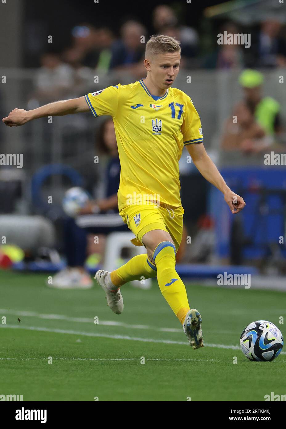 Milan, Italy. 12th Sep, 2023. Oleksandr Zinchenko of Ukraine during the