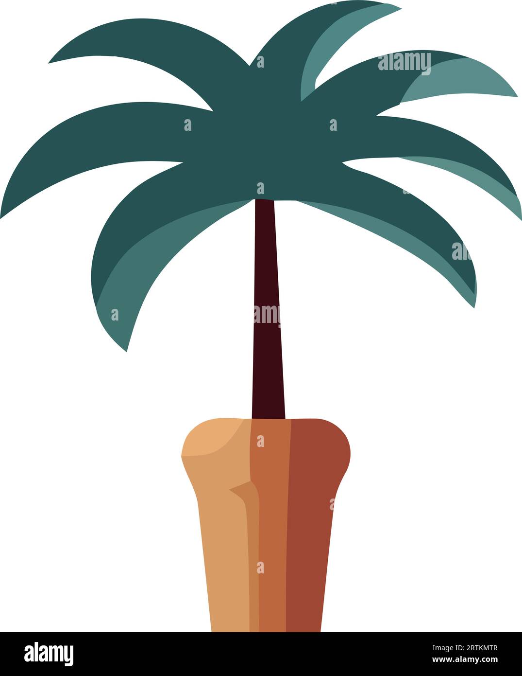 houseplant with tree in orange pot Stock Vector Image & Art - Alamy