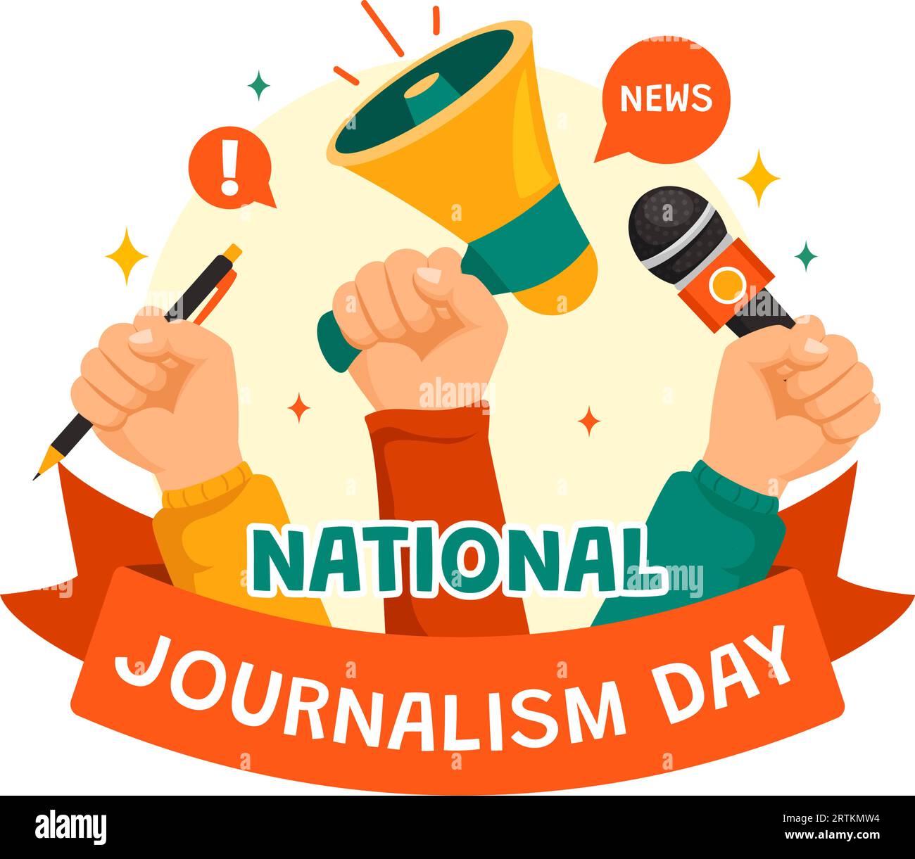 National Journalism Day Vector Illustration to Recognition and ...