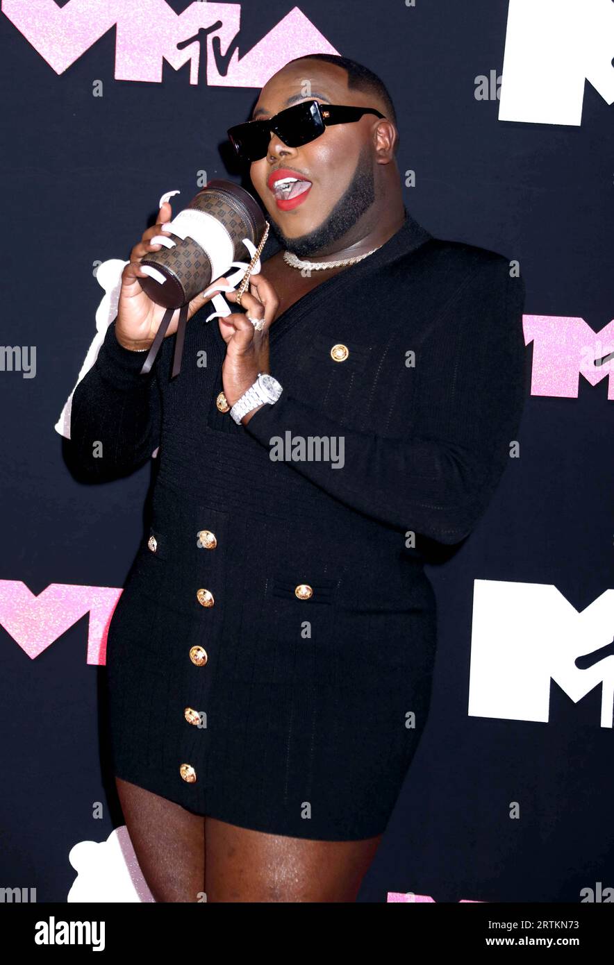 September 12, 2023, Newark, New York, USA: SAUCY SANTANA seen on the pink carpet at the 2023 MTV VMAâ€™s (Video Music Awards) held at the Prudential Center. (Credit Image: © Nancy Kaszerman/ZUMA Press Wire) EDITORIAL USAGE ONLY! Not for Commercial USAGE! Stock Photo