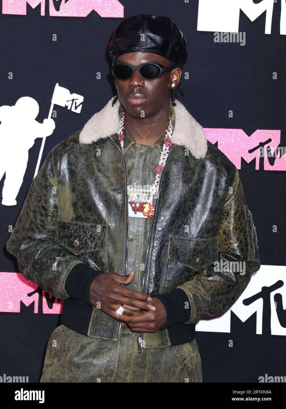 September 12, 2023, Newark, New York, USA REMA seen on the pink carpet