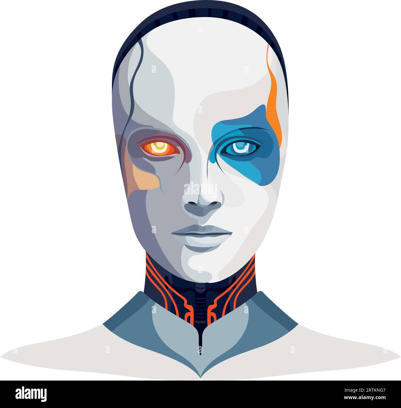 robot AI technology front Stock Vector Image & Art - Alamy