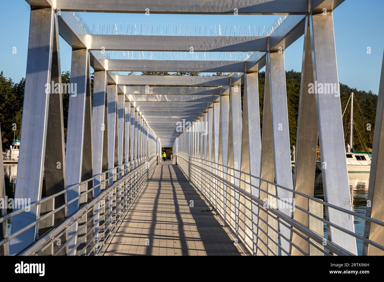 WA2360100...WASHINGTON Gangway out to the Deception Pass State Parks boat docks at Bay