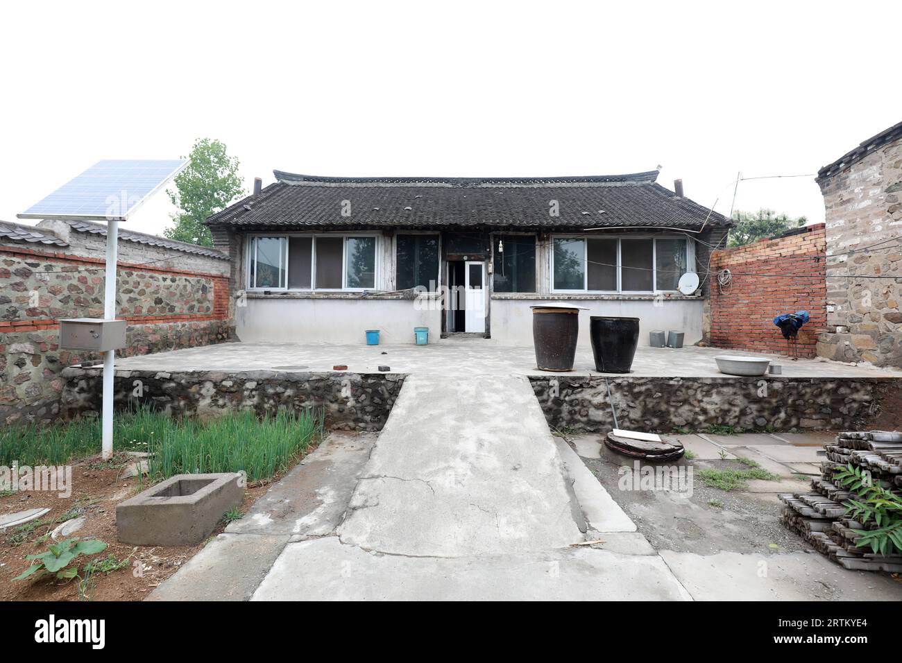 Farmyard, architectural landscape, North China Stock Photo