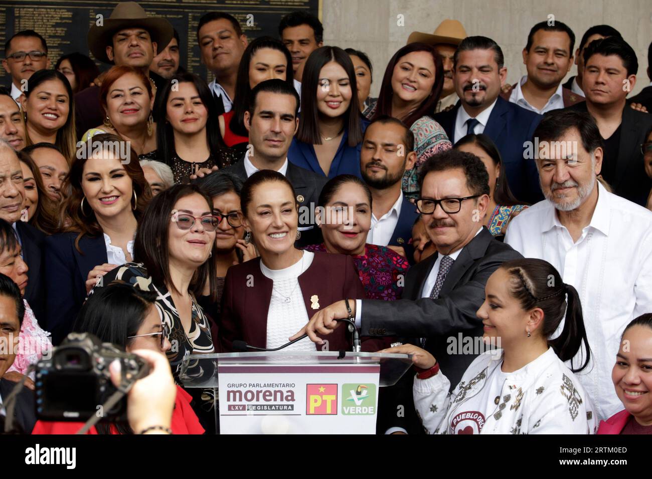 Claudia Sheinbaum Pardo, presidential candidate, meets with federal