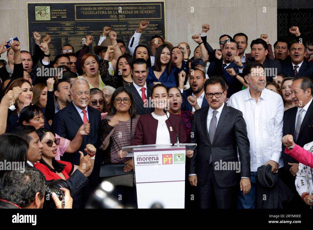 Claudia Sheinbaum Pardo, presidential candidate, meets with federal