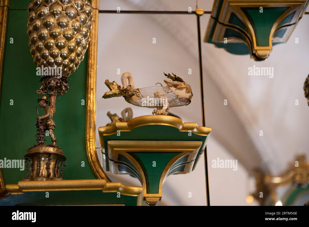 Visiting the Grünes Gewölbe or Green Vault, a museum in Dresden, Germany. Containing the largest 