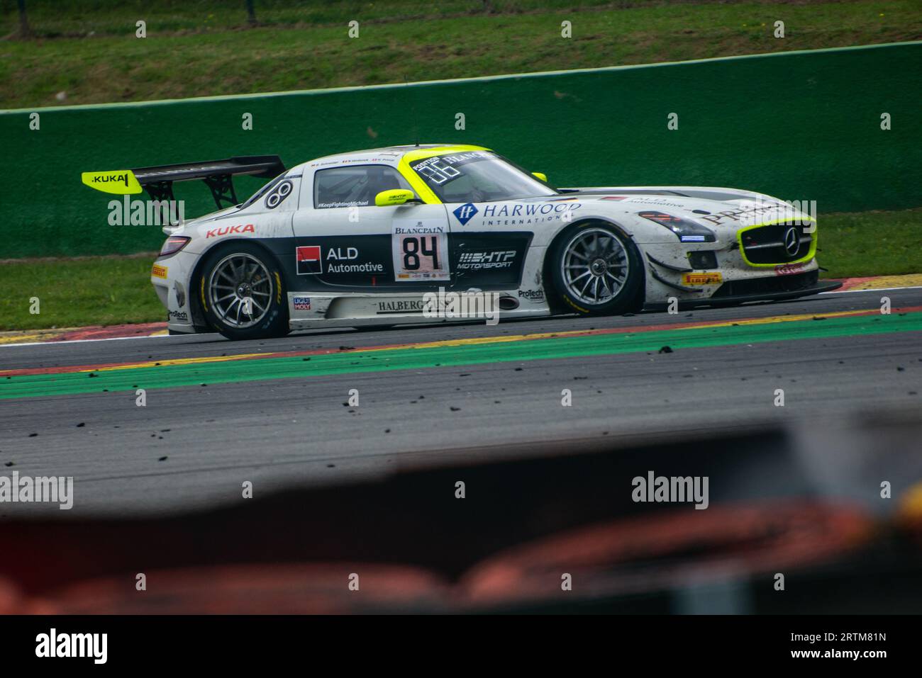 Photo Report of the 24 Hours of Spa Francorchamps with exclusive behind the scenes footage. Stock Photo