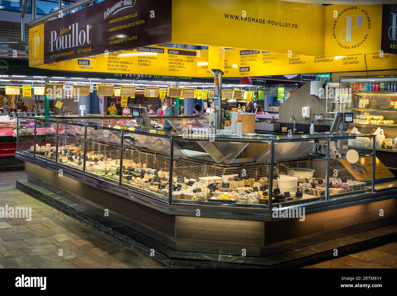 An artesan and traditional cheese stall within the Central Market