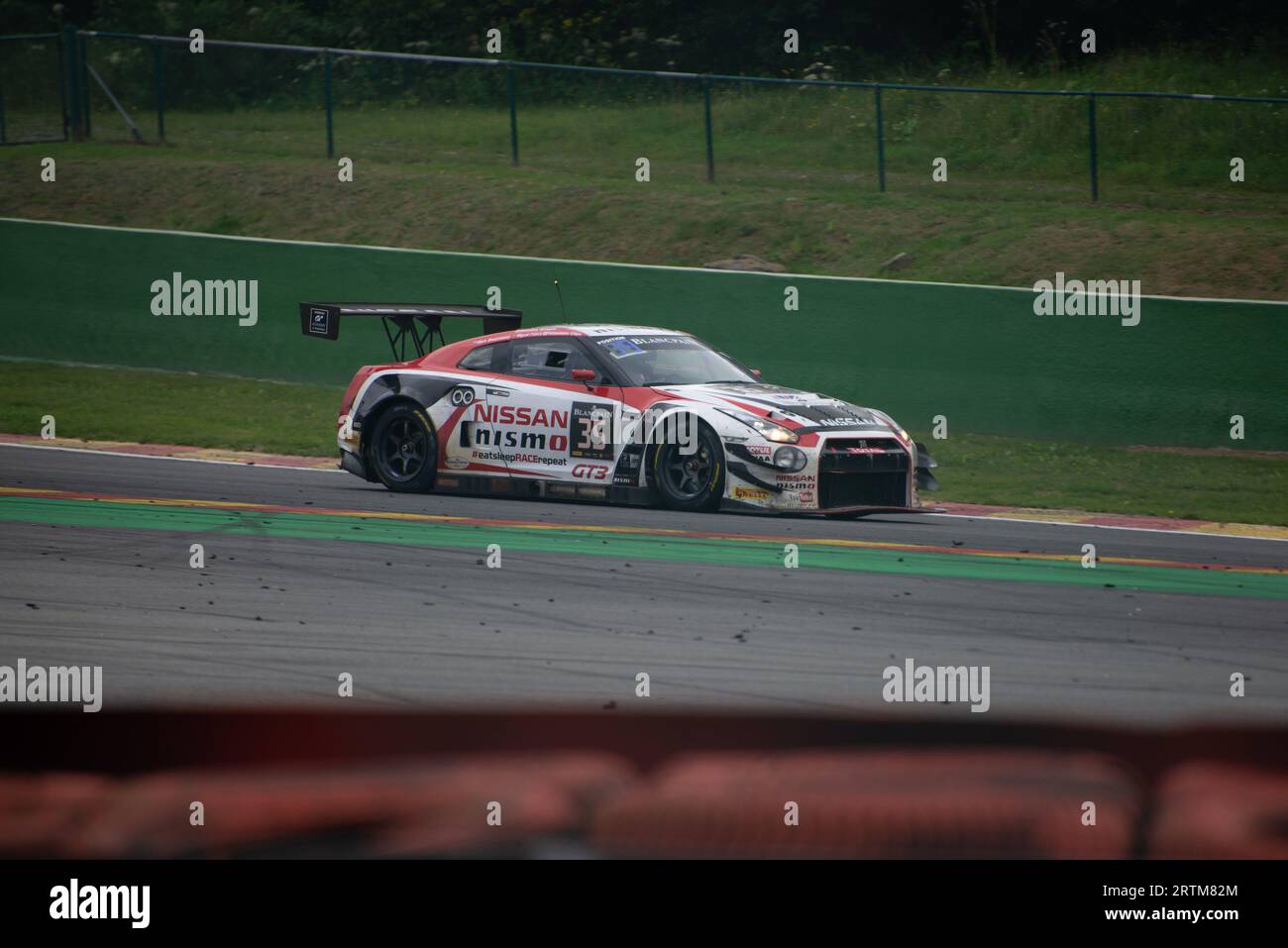 Photo Report of the 24 Hours of Spa Francorchamps with exclusive behind the scenes footage. Stock Photo