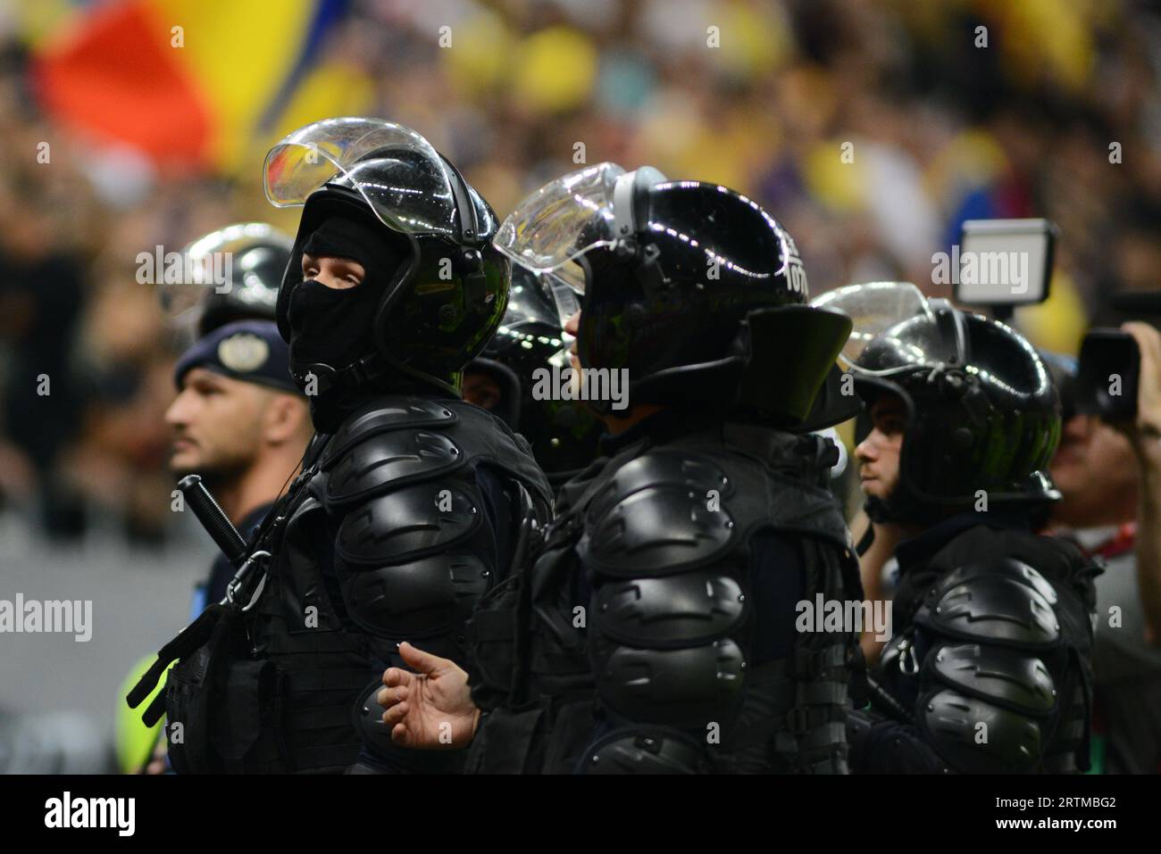 Romanian Police troups during Euro 2024 qualification game Romania vs