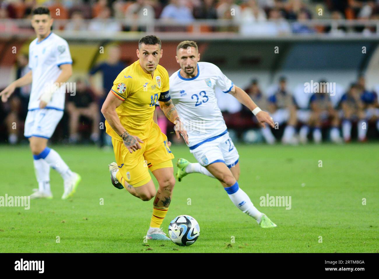 Nicolae Stanciu captain of Romania National team Euro 2024 qualification game Romania vs Kosovo 12.09.2023 ,Arena Nationala Stadium , Bucharest Stock Photo