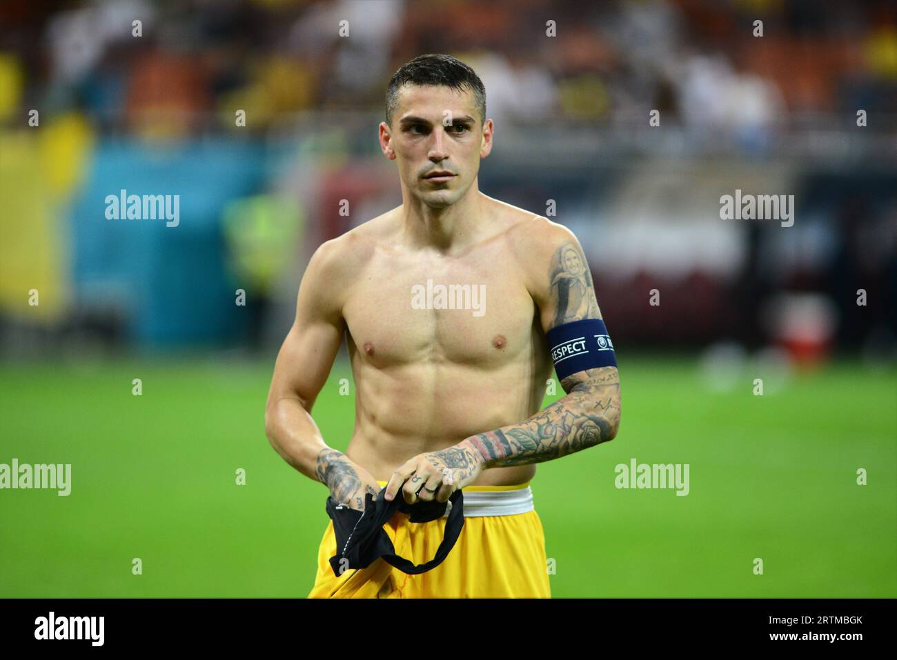 Nicolae Stanciu captain of Romania National team Euro 2024 qualification game Romania vs Kosovo 12.09.2023 ,Arena Nationala Stadium , Bucharest Stock Photo