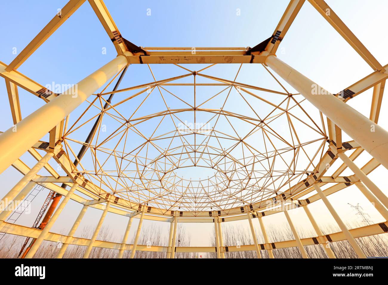 steel structure on a construction site Stock Photo - Alamy