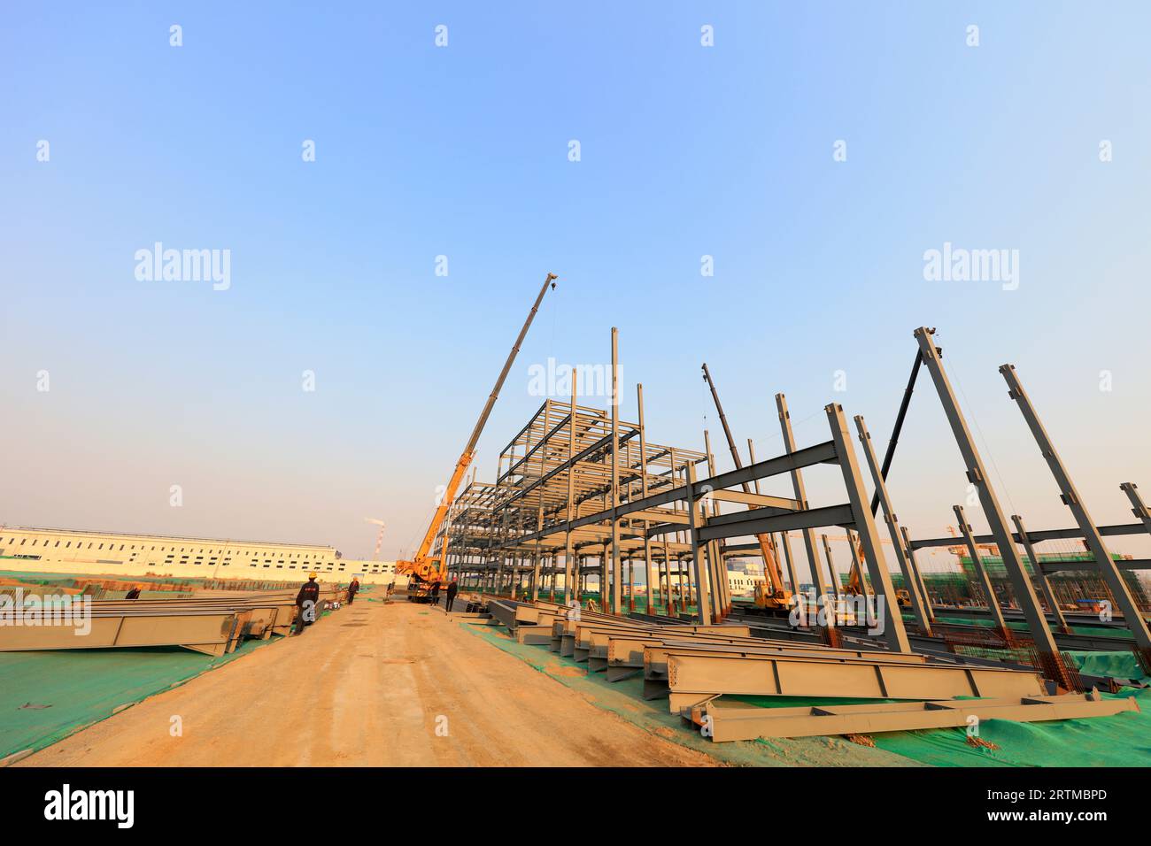 steel structure built on a construction site Stock Photo - Alamy