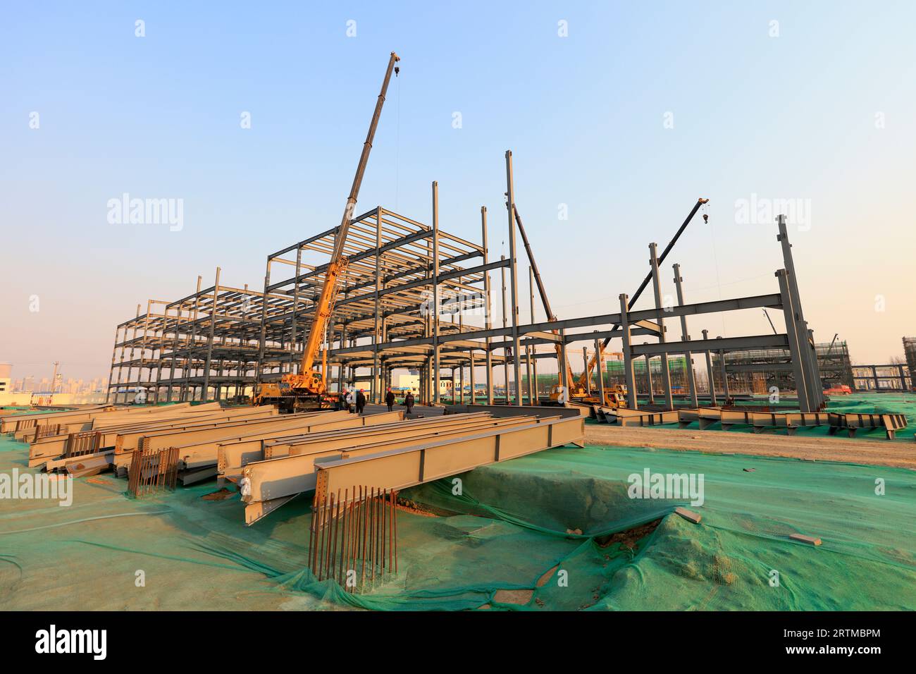 steel structure built on a construction site Stock Photo - Alamy