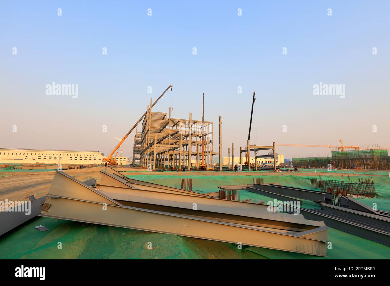 steel structure built on a construction site Stock Photo - Alamy