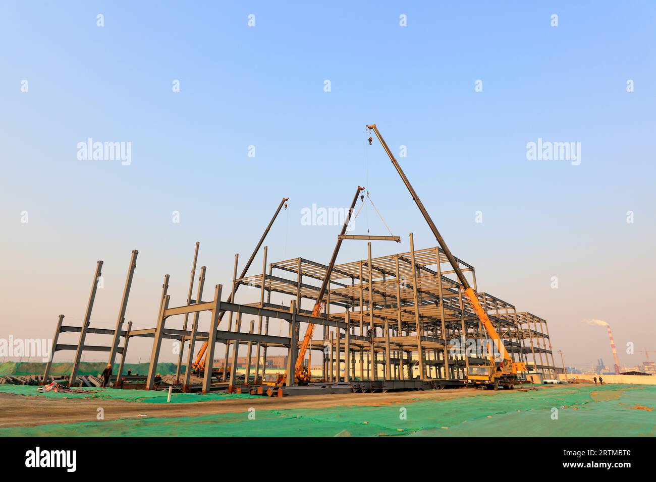 steel structure built on a construction site Stock Photo - Alamy
