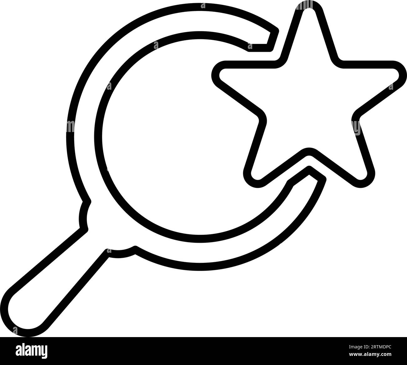 Favorite search vector icon. Use for designing and developing websites, commercial purposes, print media, web or any type of design task. Stock Vector