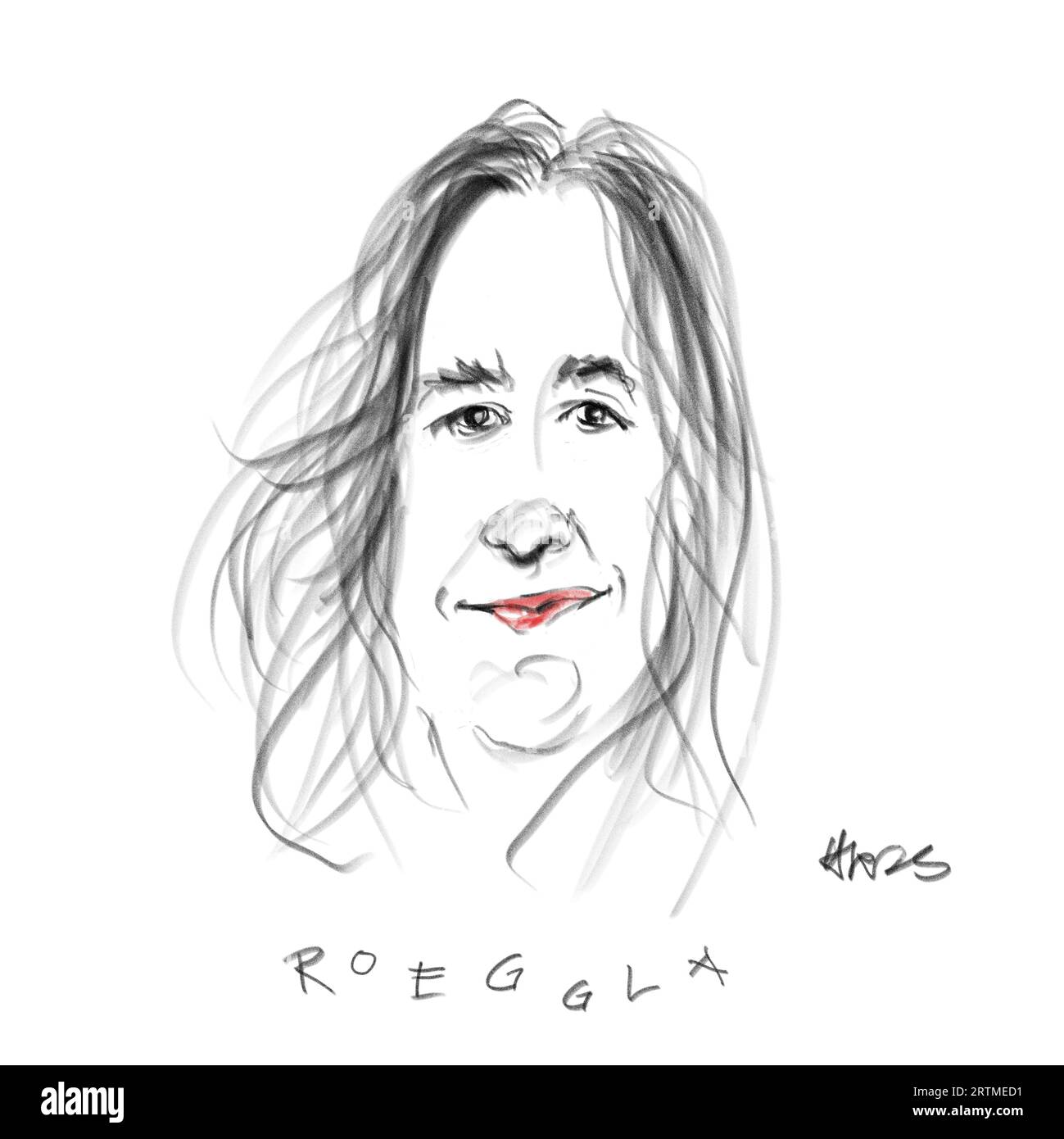 Portrait of the Author Kathrin Röggla Stock Photo
