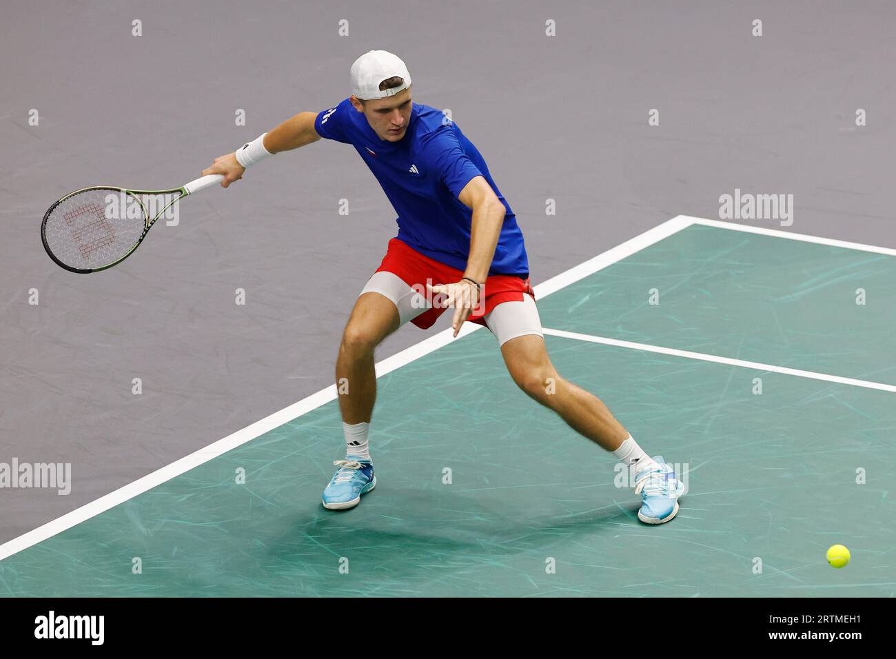 Czech tennis players Jakub Mensik (pictured), Adam Pavlasek in action