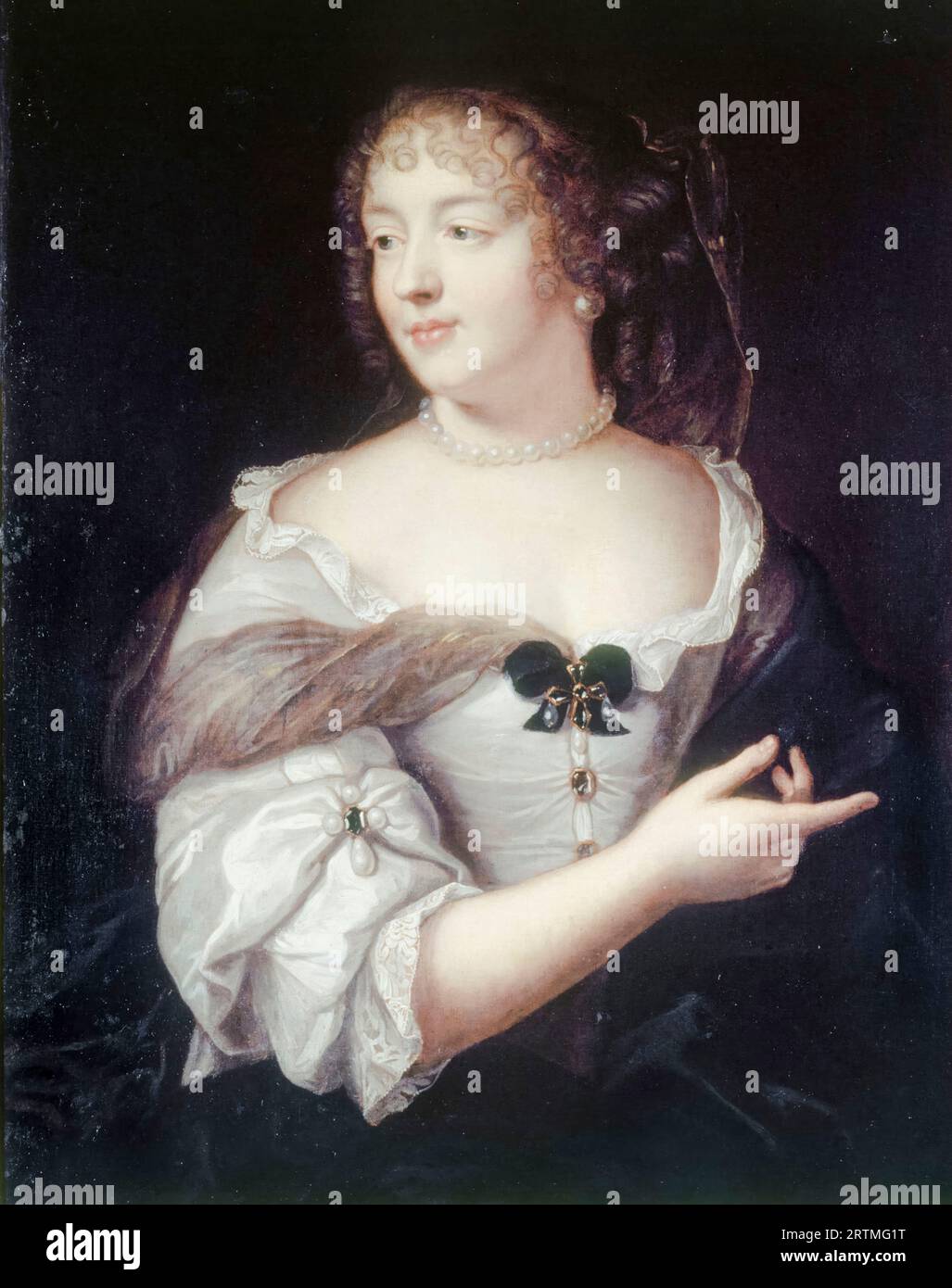 Marie de Rabutin-Chantal, marquise de Sévigné (1626-1696), called 'Madame de Sévigné' was a French aristocrat, portrait painting in oil on canvas by Claude Lefebvre (attributed to), circa 1665 Stock Photo