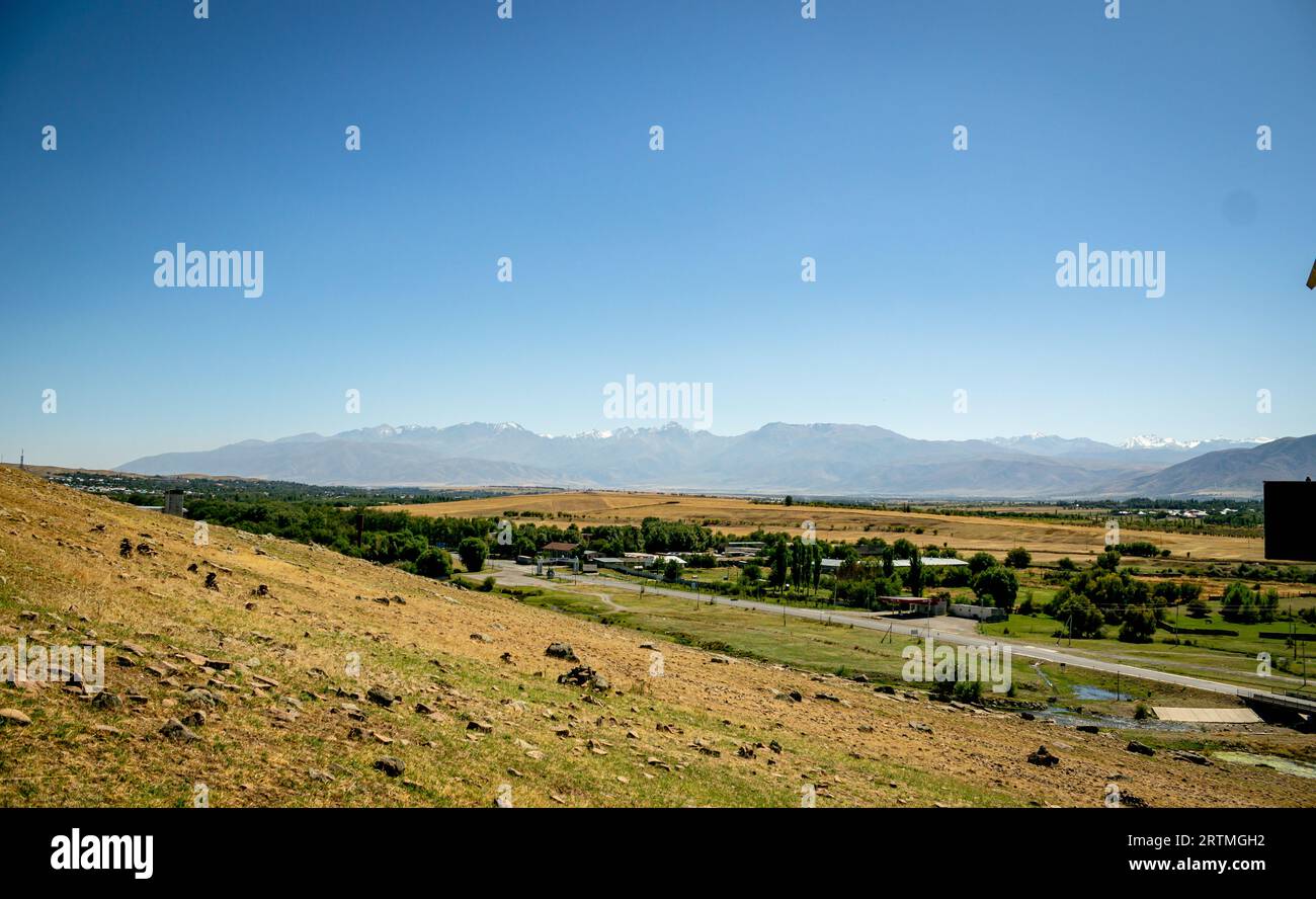top view of south Kazakhstan nature, mountain and nature view Stock Photo