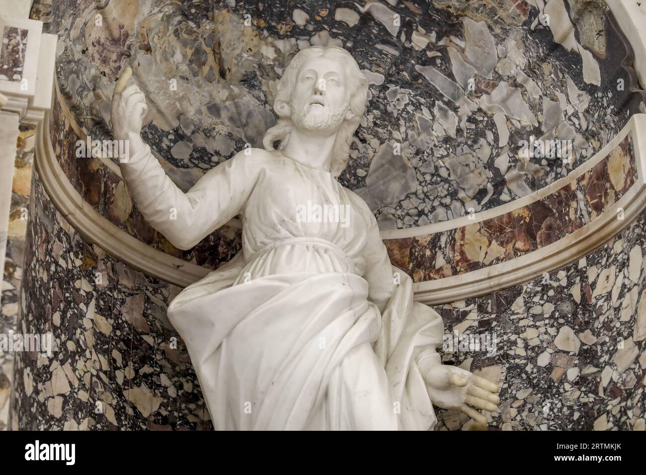St John the baptist statue in the cathedral of the Assumption of the