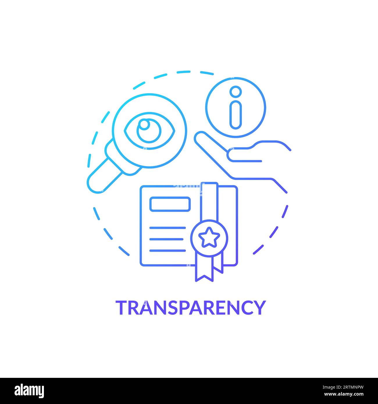 2D thin line gradient icon transparency concept Stock Vector
