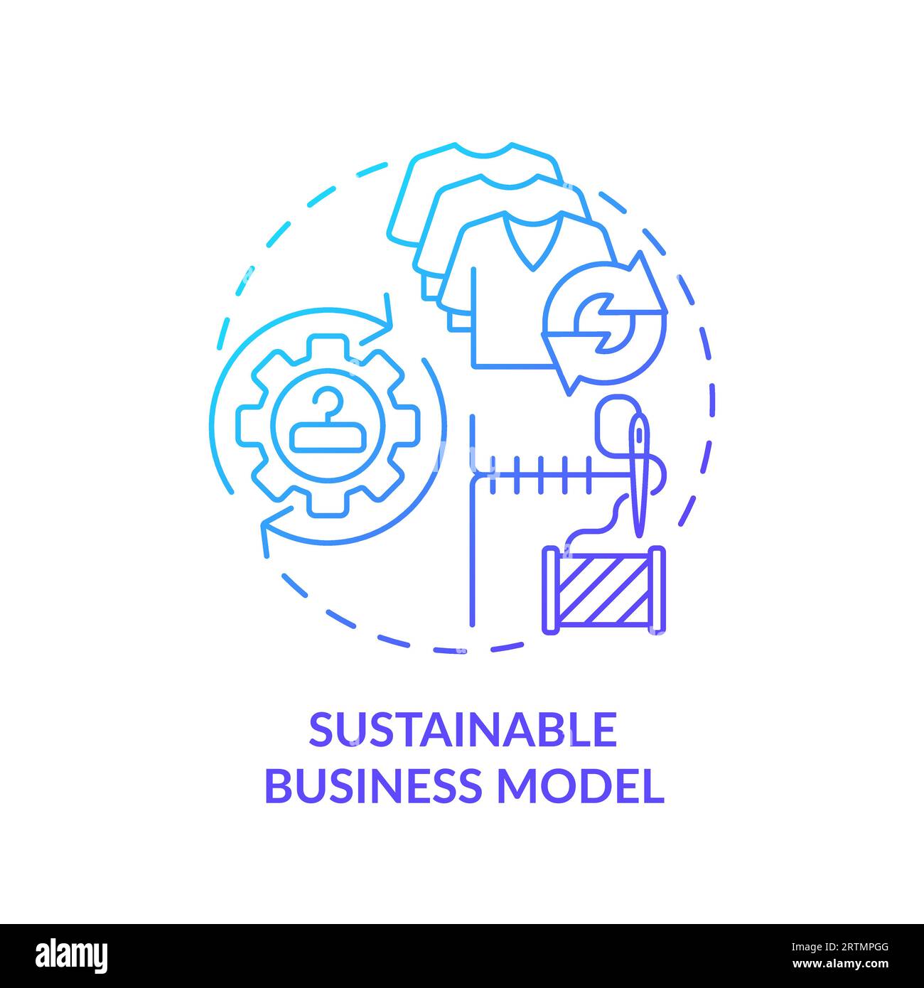 Thin line gradient icon sustainable business model concept Stock Vector ...