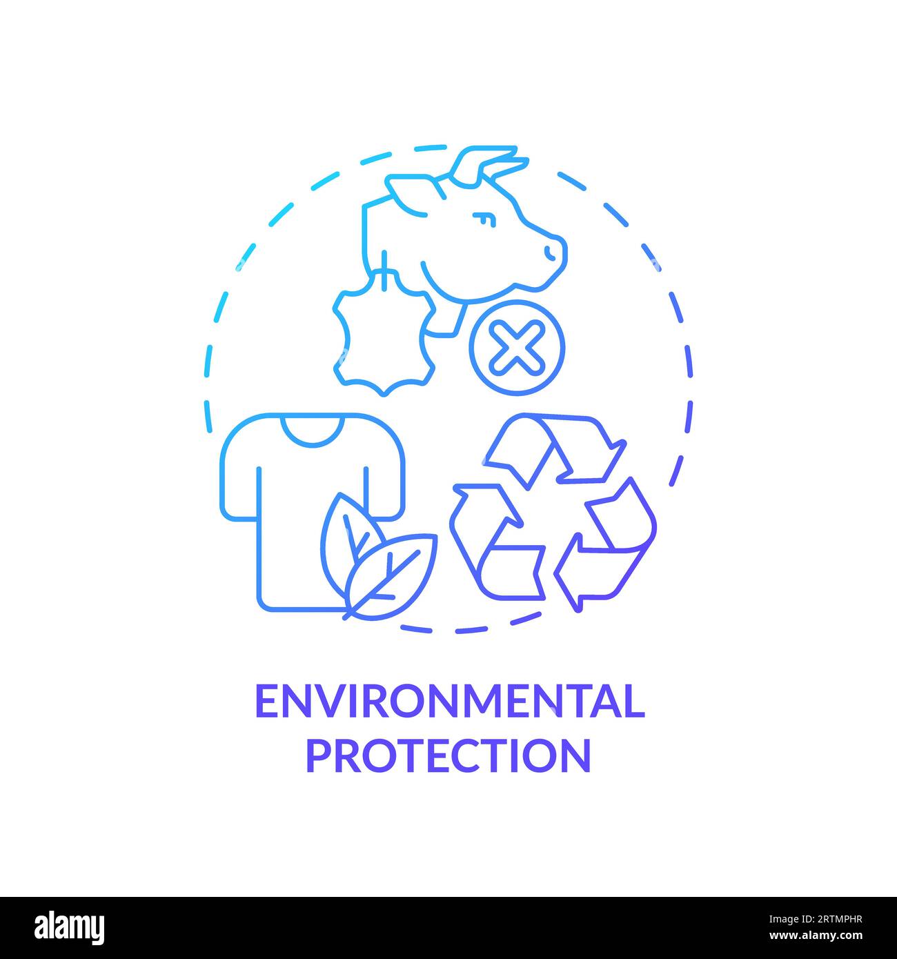 2D thin line gradient icon environmental protection concept Stock Vector