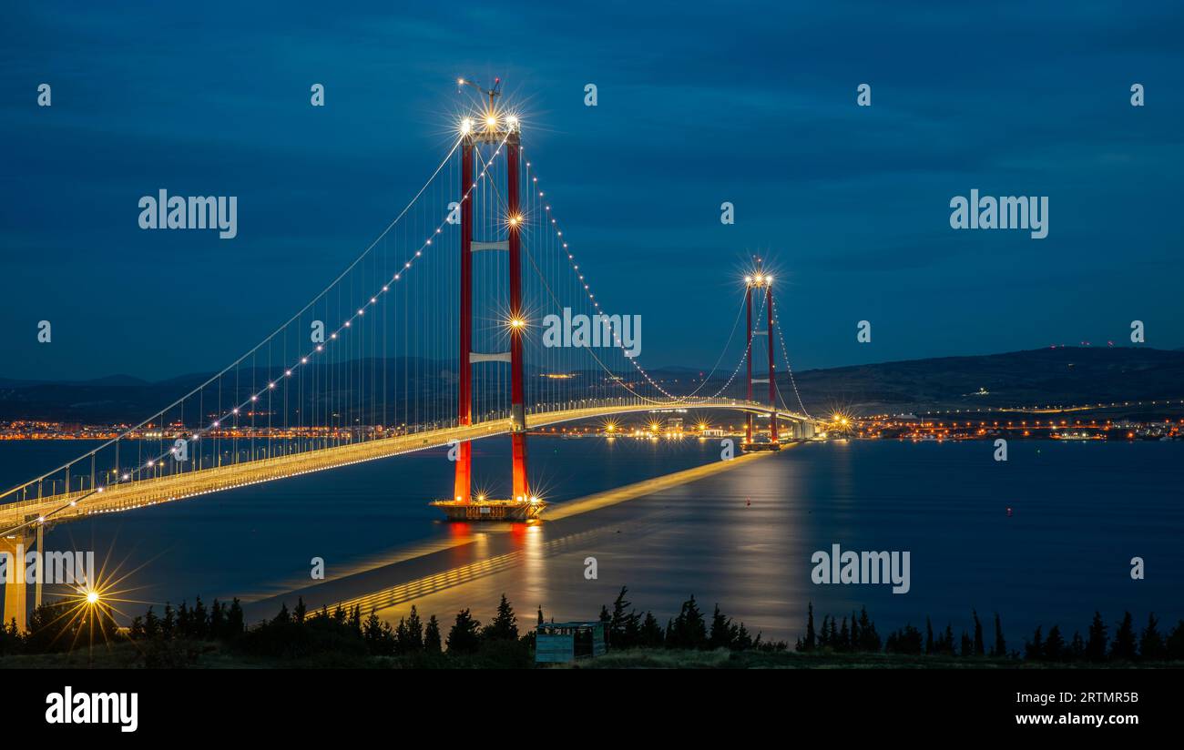 new bridge connecting two continents 1915 canakkale bridge (dardanelles