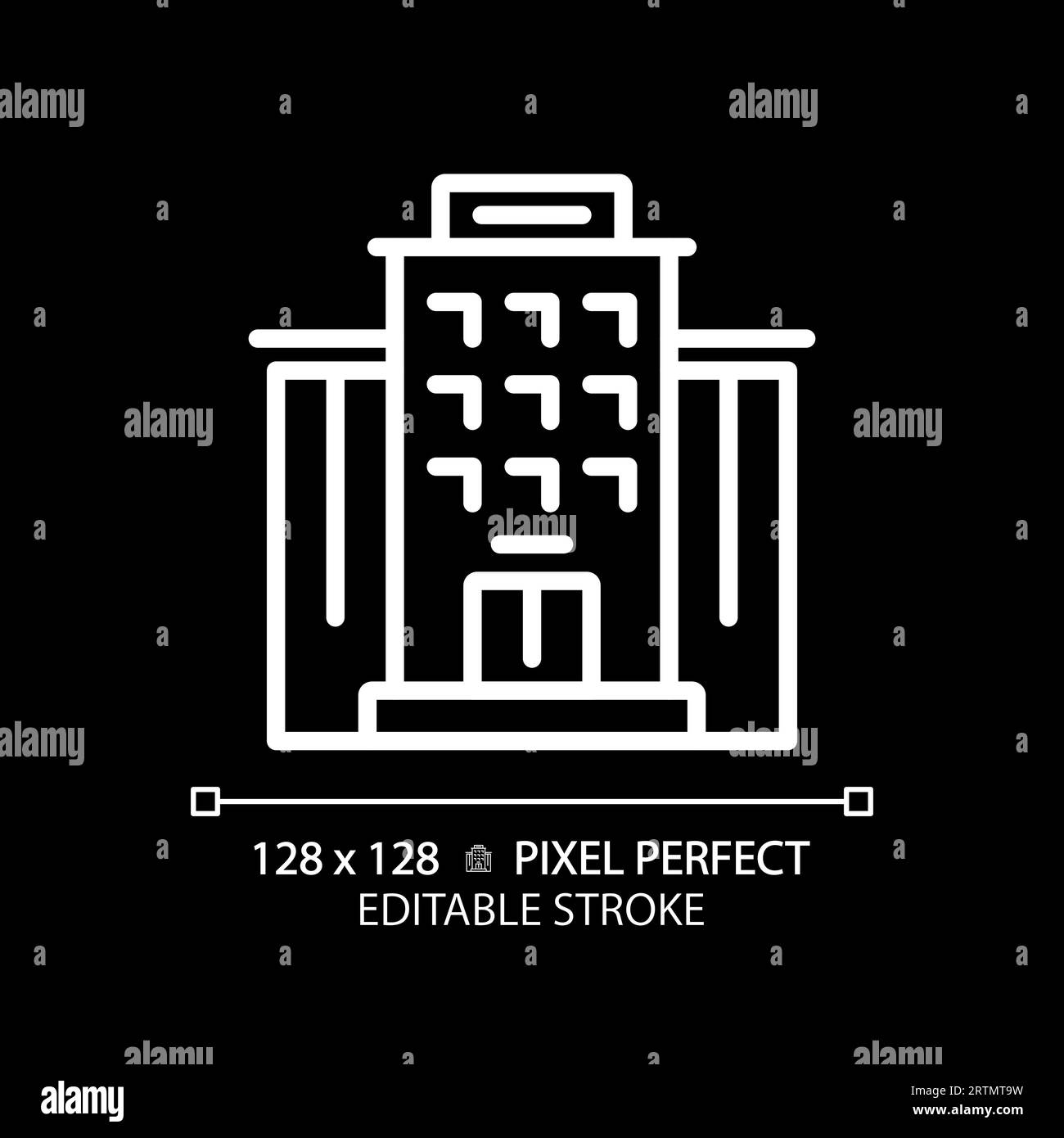 2D editable thin line apartment icon Stock Vector Image & Art - Alamy