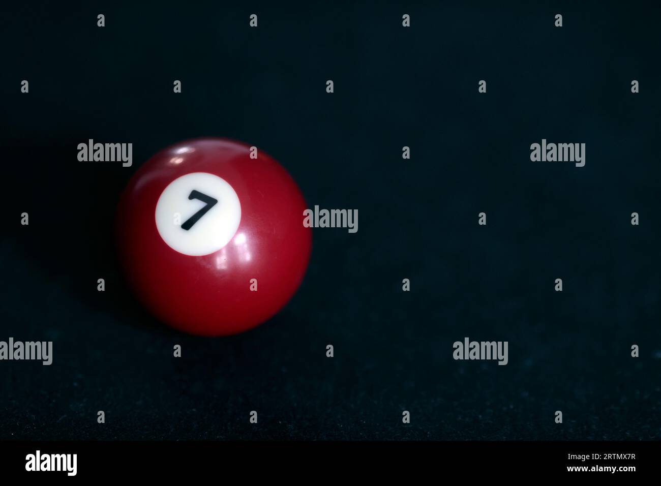 A close up of billiard ball number 7. Lucky number Stock Photo - Alamy