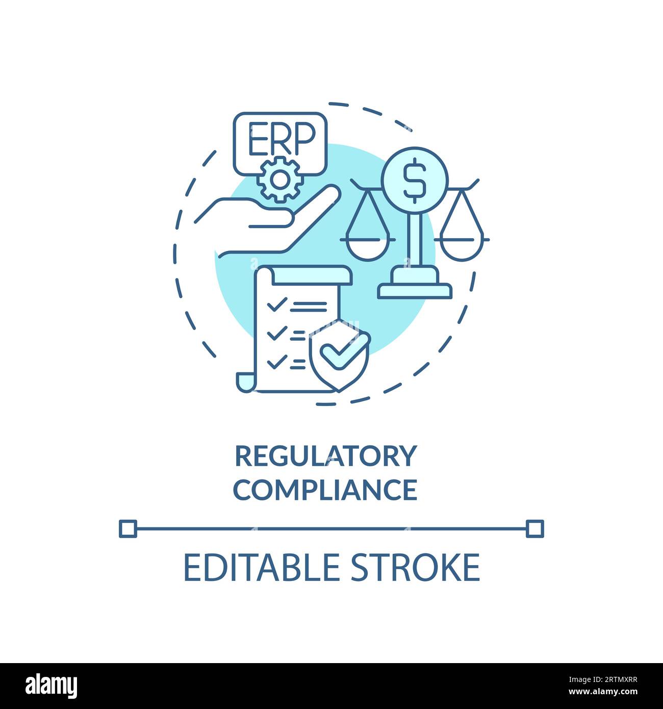 2D regulatory compliance blue icon concept Stock Vector Image & Art Alamy