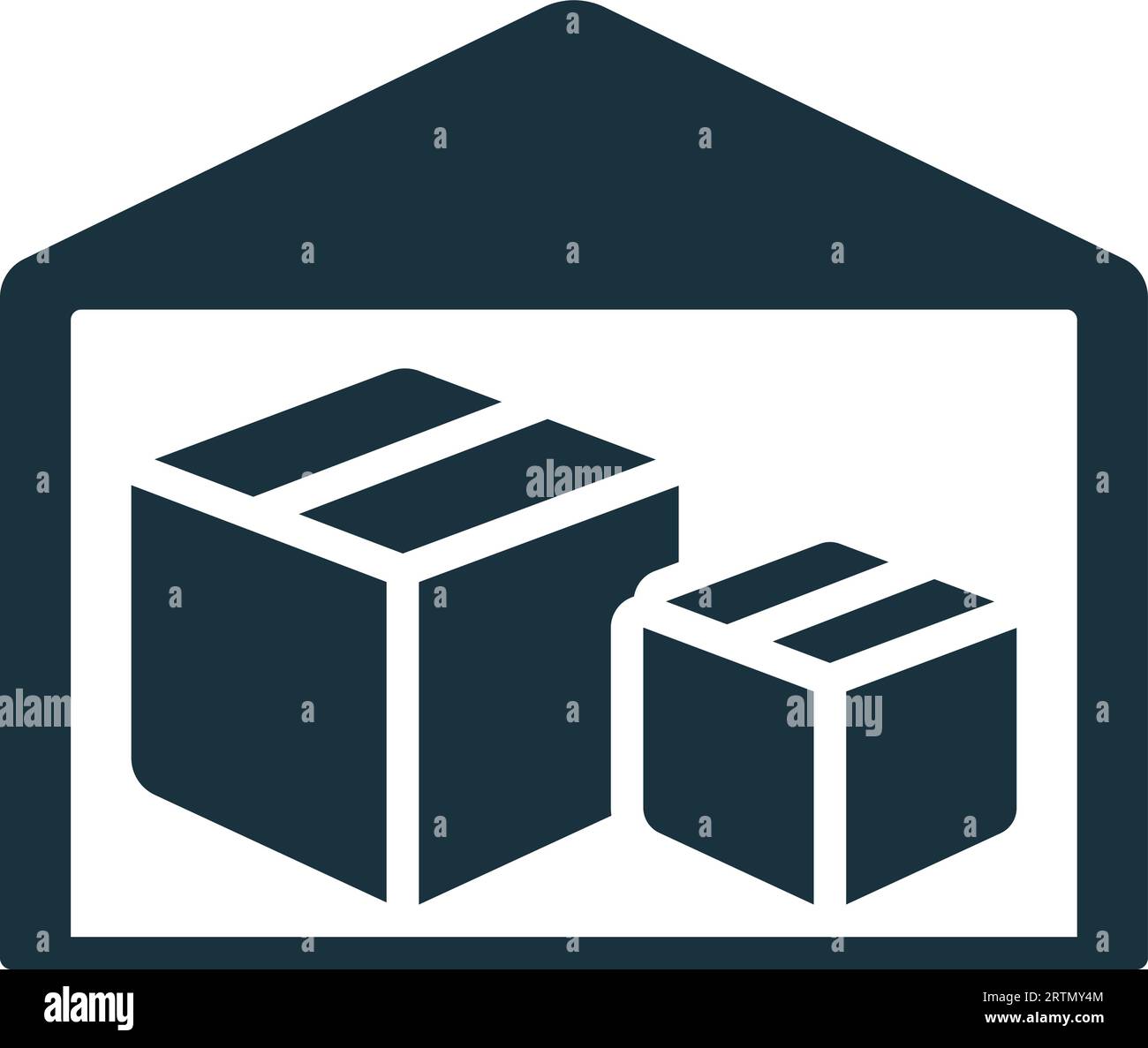 Warehousing icon. Monochrome simple sign from logistics collection. Warehousing icon for logo, templates, web design and infographics. Stock Vector